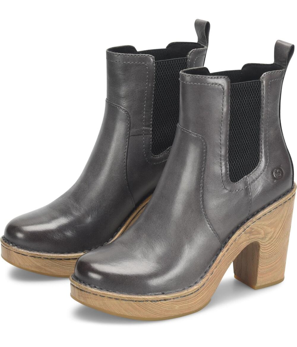 Born Women's Channing Grafite grey Chelsea Boot - BR0051922 Size 8.5 M